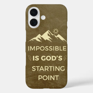 Coques iPhone 16 L'Impossible est le point de départ de Dieu, l'ins