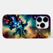 Coques Case-Mate iPhone L'indigo cosmique a explosé dans un paysage spatia (Verso (horizontal))