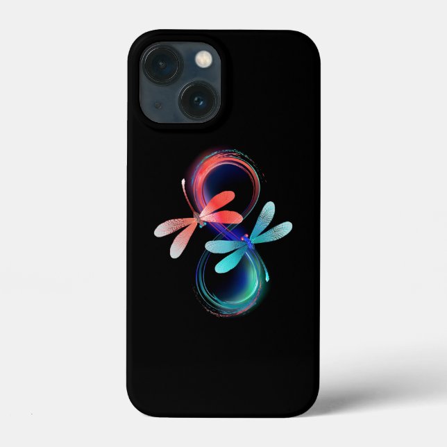 Coques Case-Mate iPhone L'infini avec des libellules lumineuses (Verso)