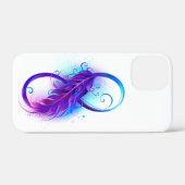 Coques Case-Mate iPhone L'infini avec plume violette (Verso (horizontal))