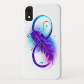 Coques Case-Mate iPhone L'infini avec plume violette (Dos)