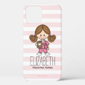 Coques Case-Mate iPhone L'infirmière Brunette aux arbustes roses (Verso)