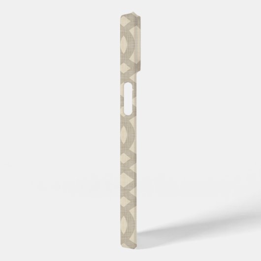 Coques Case-Mate iPhone Linge rustique Beige et Taupe Trellis (Verso / Droite)