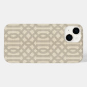 Coques Case-Mate iPhone Linge rustique Beige et Taupe Trellis (Verso (horizontal))