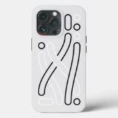 Coques Case-Mate iPhone Linienmuster schwarz weiß grau iPhone Hülle (Verso)