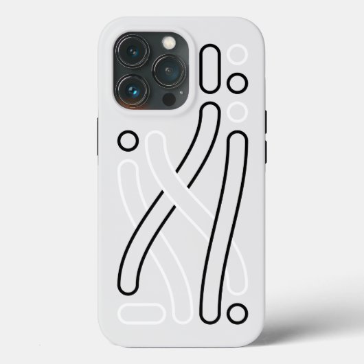 Coques Case-Mate iPhone Linienmuster schwarz weiß grau iPhone Hülle (Verso)