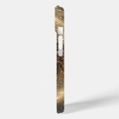 Coques Case-Mate iPhone Lion artistique avec Golden Géométrique (Verso / Gauche)