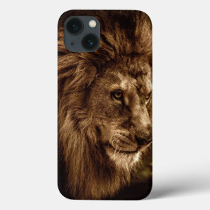 iPhone 13 Coque Lion contre le ciel orageux
