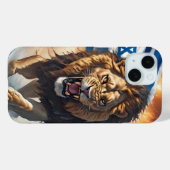 Coques Case-Mate iPhone Lion De Fierce Avec Drapeau Israélien (Verso (horizontal))