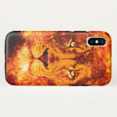 Coques Case-Mate iPhone Lion de Juda enflammé (Dos (Horizontal))
