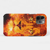 Coques Case-Mate iPhone Lion de Juda Rouge Orange Flammes noires (Dos (Horizontal))