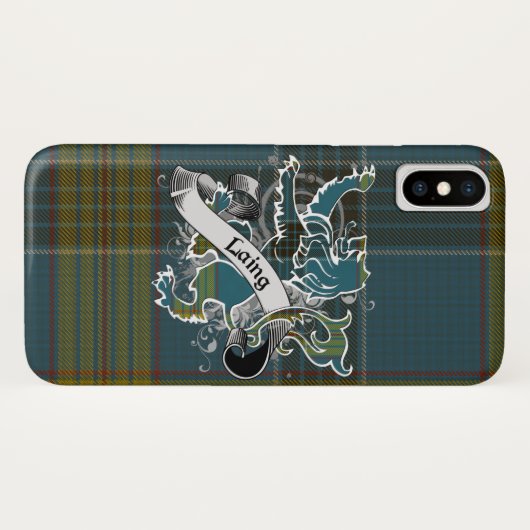 Coques Case-Mate iPhone Lion de tartan de Laing (Dos (Horizontal))