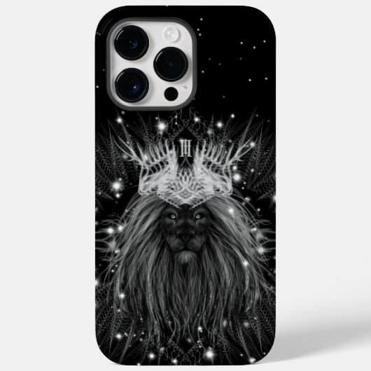 Coques Case-Mate iPhone Lion d'étoile avec monogramme de couronne (Verso)