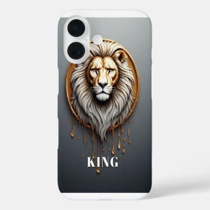 Coques iPhone 16 Lion doré sur mesure 🦁