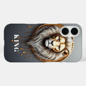 Coques Case-Mate iPhone Lion doré sur mesure 🦁 (Verso (horizontal))