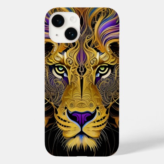 Coques Case-Mate iPhone Lion Gold Filigree (Verso)