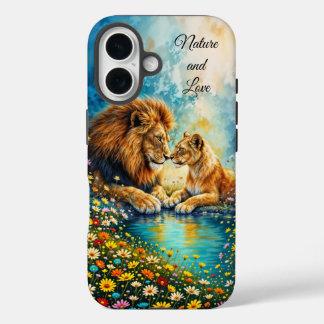 Coques iPhone 16 Lion Lioness chats sauvages nature amour faune