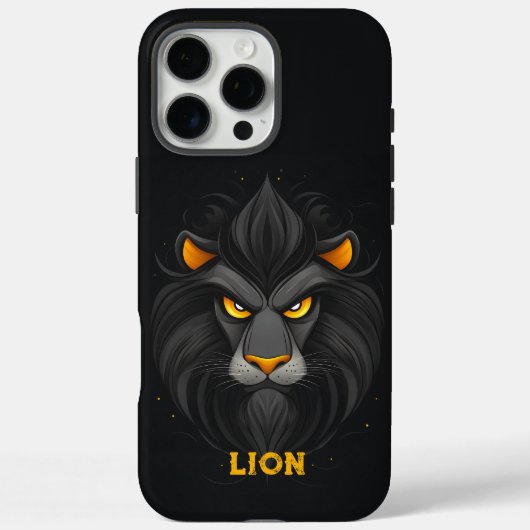 Coques Case-Mate iPhone Lion noir en colère (Verso)