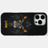 Coques Case-Mate iPhone Lion noir en colère (Verso (horizontal))