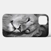 Coques Case-Mate iPhone Lion noir et blanc (Verso (horizontal))