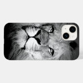 Coques Case-Mate iPhone Lion noir et blanc (Verso (horizontal))