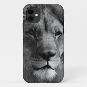 Coque iPhone 11 Lion noir et blanc