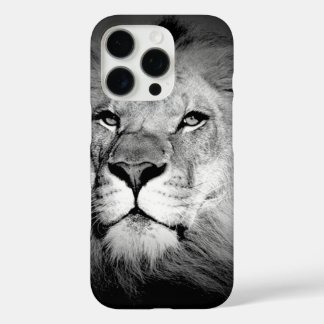 iPhone 16 Pro Case Lion noir et blanc