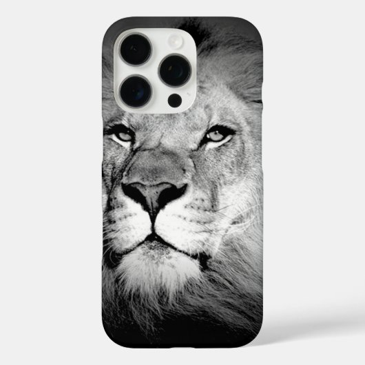 Coques Case-Mate iPhone Lion noir et blanc (Verso)