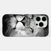 Coques Case-Mate iPhone Lion noir et blanc (Verso (horizontal))