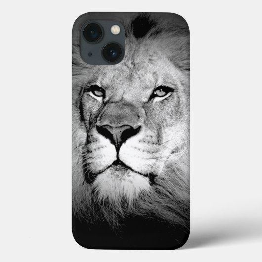 Coques Case-Mate iPhone Lion noir et blanc (Verso)