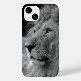 Coque Pour iPhone 14 Lion noir et blanc - Animal sauvage