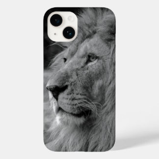 Coque Pour iPhone 14 Lion noir et blanc - Animal sauvage