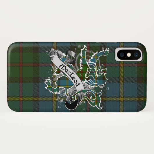 Coques Case-Mate iPhone Lion Tartan de MacLeod (Dos (Horizontal))