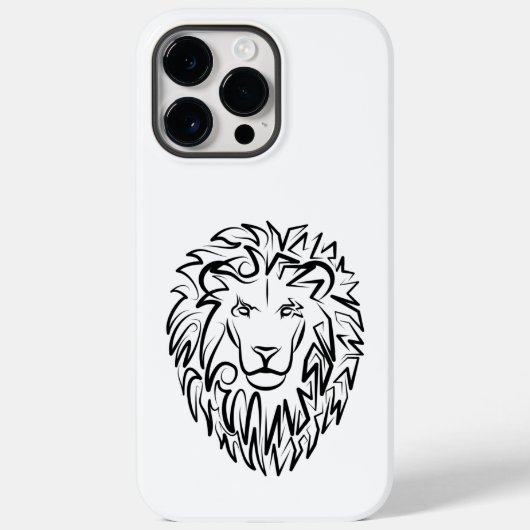 Coques Case-Mate iPhone Lion tribal noir et blanc (Verso)