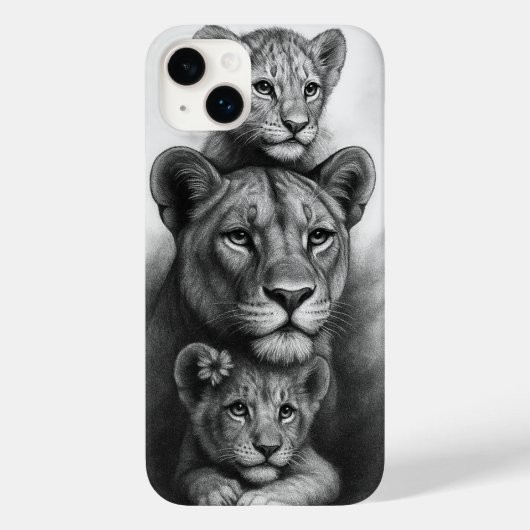 Coques Case-Mate iPhone Lionne & Lionceaux (Verso)