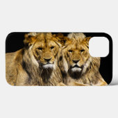 Coques Case-Mate iPhone Lions prédateurs dangereux (Verso (horizontal))