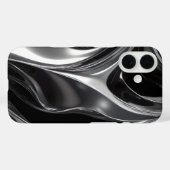Coques Case-Mate iPhone Liquid Chrome Flow – Abstract Metallic Texture (Verso (horizontal))