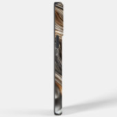 Coques Case-Mate iPhone Liquid Metal Luxe : Abstrait Argent & Or (Verso / Droite)