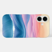 Coques Case-Mate iPhone Liquide Abstrait de la houle de Pêche (Verso (horizontal))