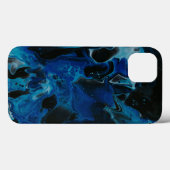 Coques Case-Mate iPhone Liquide psychédélique bleu foncé (Verso (horizontal))