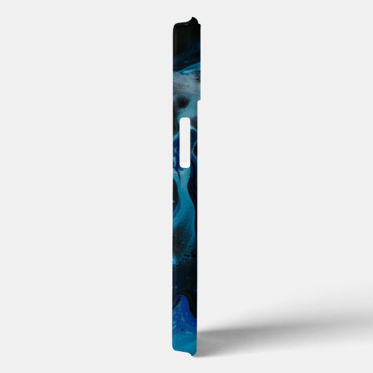 Coques Case-Mate iPhone Liquide psychédélique bleu foncé (Verso / Droite)