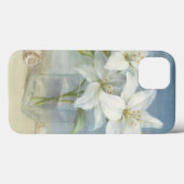 Coques Case-Mate iPhone Lis blancs et coquilles (Verso (horizontal))