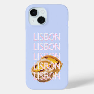 Coque Pour iPhone 15 Lisbonne Travel Art, Blue, Portugal, Pastel