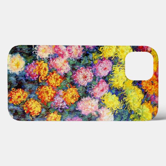 Coques Case-Mate iPhone Lit de Chrysanthemums par Monet (Verso (horizontal))