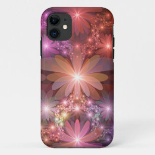 Case-Mate iPhone Case Lit De Fleurs Coloré Brillant Art Fractal Abstrait
