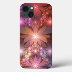 Case-Mate iPhone Case Lit De Fleurs Coloré Brillant Art Fractal Abstrait