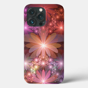Case-Mate iPhone Case Lit De Fleurs Coloré Brillant Art Fractal Abstrait