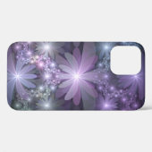 Coques Case-Mate iPhone Lit de fleurs tendance brillant art fractal abstra (Verso (horizontal))