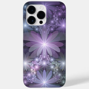 Coque Pour Pour iPhone 14 Pro Max Lit de fleurs tendance brillant art fractal abstra