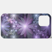 Coques Case-Mate iPhone Lit de fleurs tendance brillant art fractal abstra (Verso (horizontal))